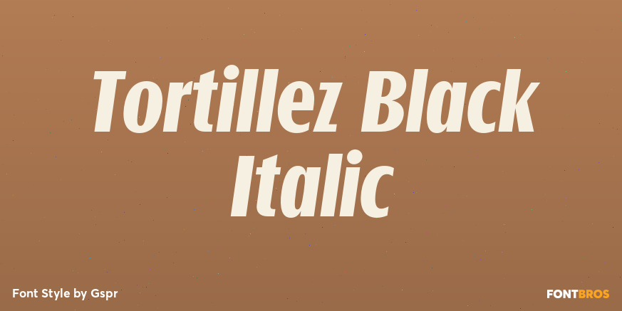 Tortillez Black Italic Poster