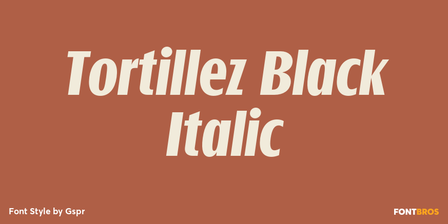 Tortillez Black Italic Poster