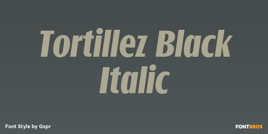 Tortillez Black Italic Poster