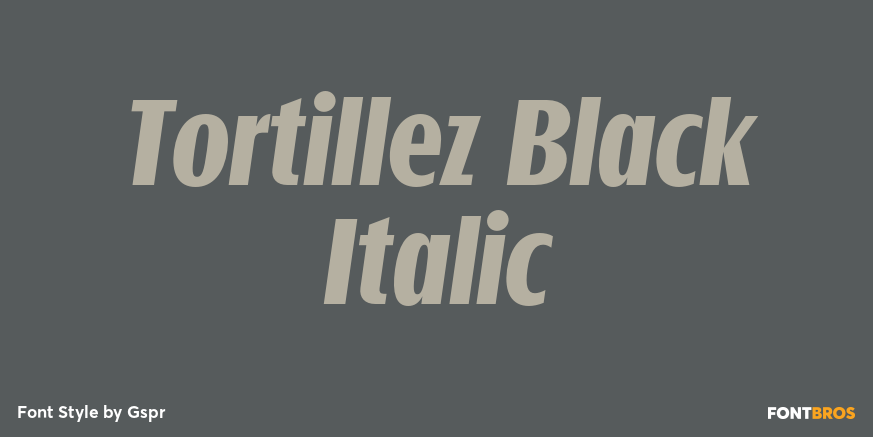 Tortillez Black Italic Poster