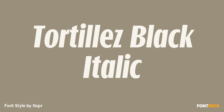 Tortillez Black Italic Poster