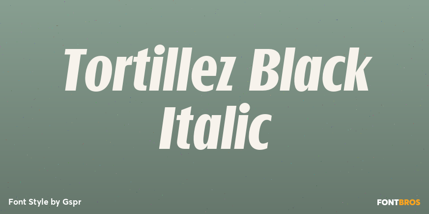 Tortillez Black Italic Poster