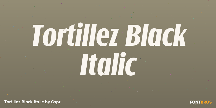 Tortillez Black Italic Poster