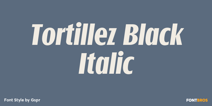 Tortillez Black Italic Poster
