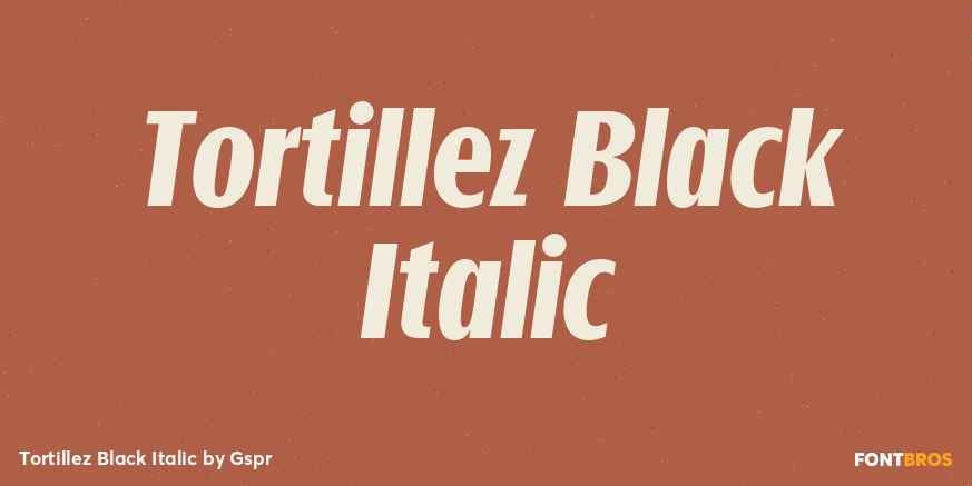 Tortillez Black Italic Poster