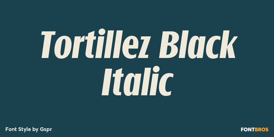 Tortillez Black Italic Poster