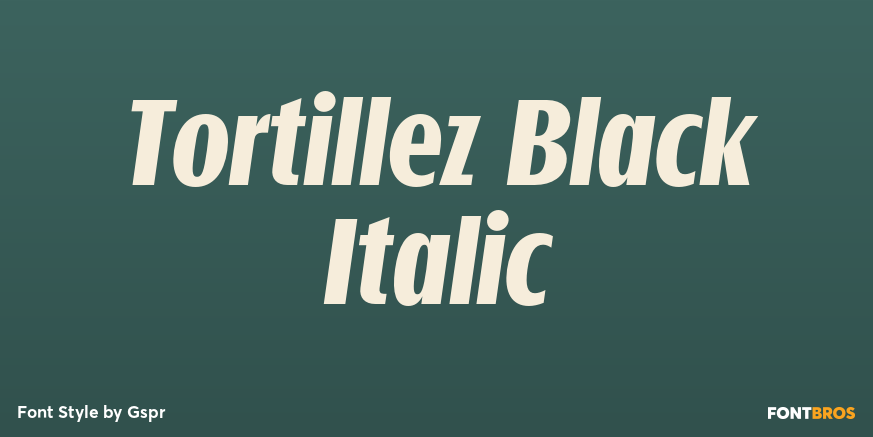 Tortillez Black Italic Poster