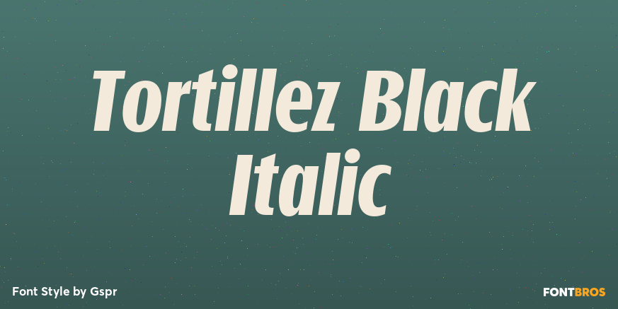 Tortillez Black Italic Poster