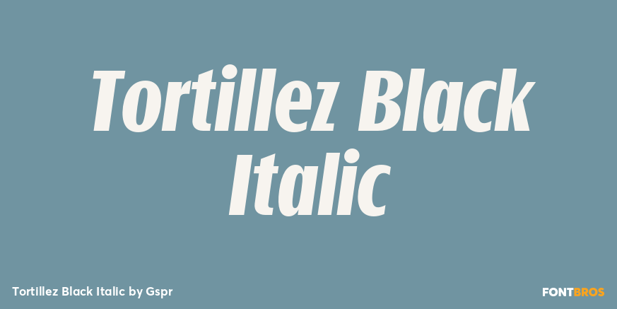 Tortillez Black Italic Poster