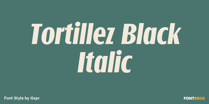 Tortillez Black Italic Poster