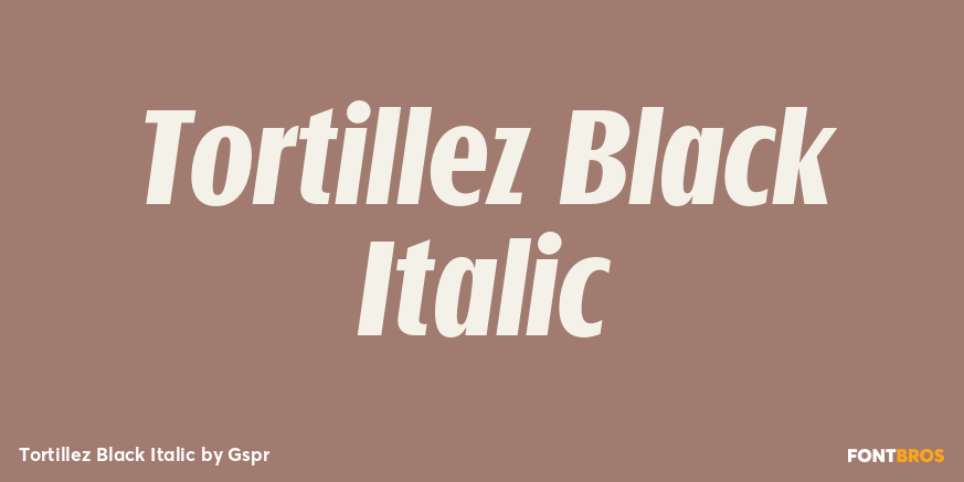 Tortillez Black Italic Poster