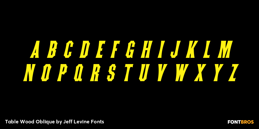 Table Wood Oblique Font Poster #2