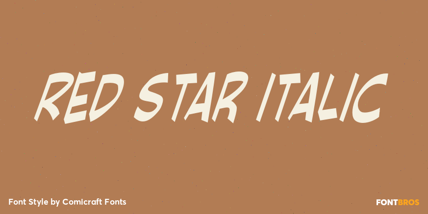 Red Star Italic Poster
