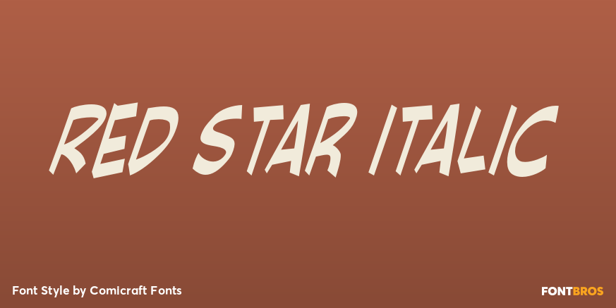 Red Star Italic Poster