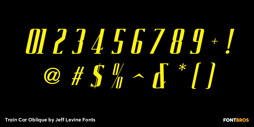 Train Car Oblique Font Poster #1