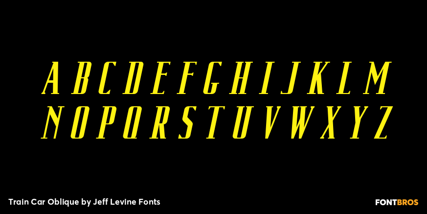Train Car Oblique Font Poster #1