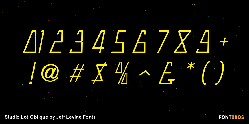 Studio Lot Oblique Font Poster #4