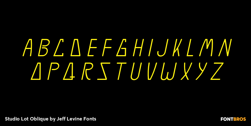 Studio Lot Oblique Font Poster #1