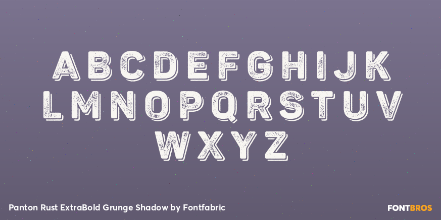 Panton Rust ExtraBold Grunge Shadow Font Poster #2