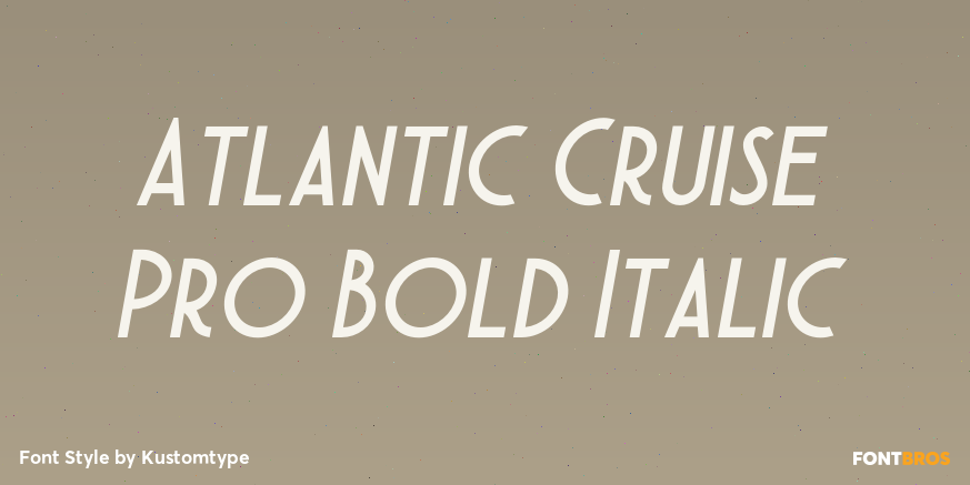 Atlantic Cruise Pro Bold Italic Poster