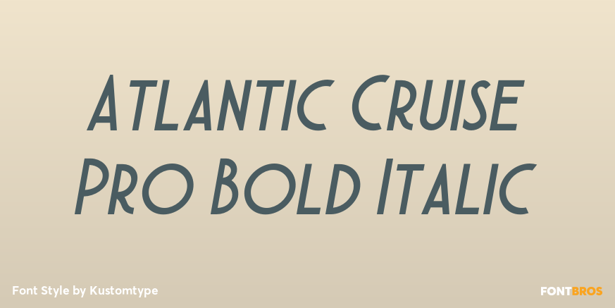 Atlantic Cruise Pro Bold Italic Poster