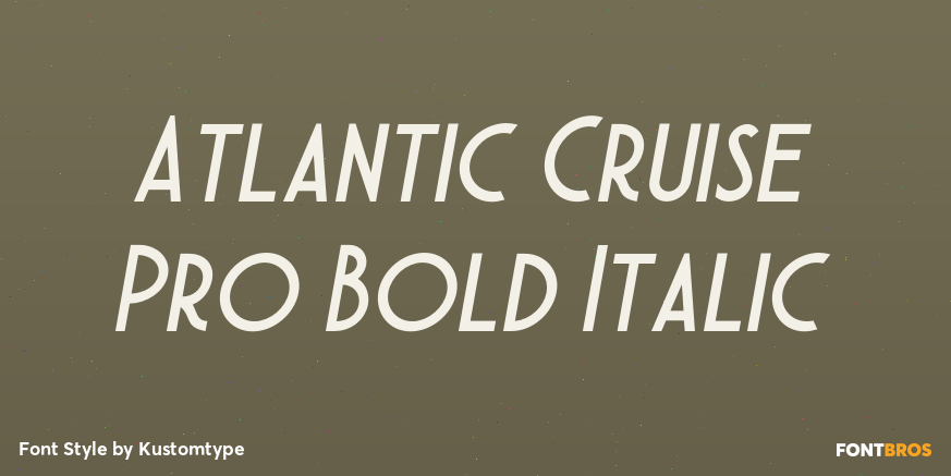 Atlantic Cruise Pro Bold Italic Poster