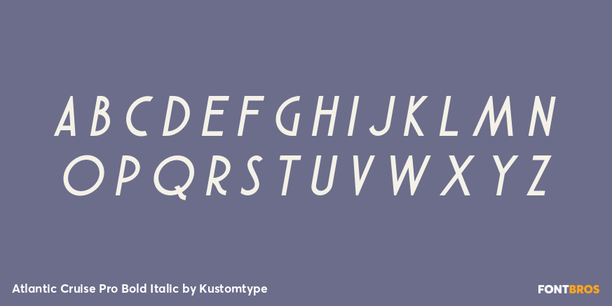 Atlantic Cruise Pro Bold Italic Font Poster #2