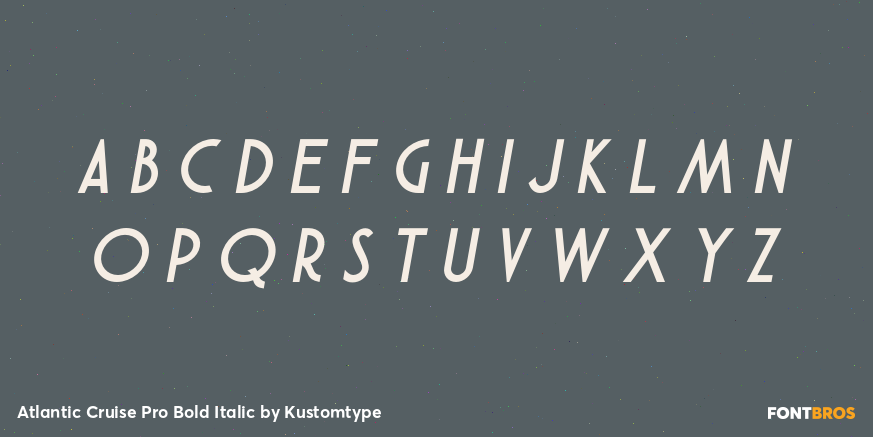 Atlantic Cruise Pro Bold Italic Font Poster #3