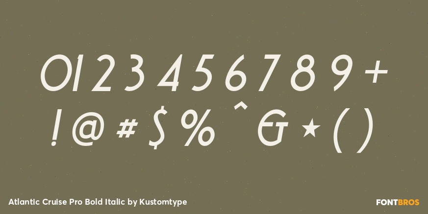 Atlantic Cruise Pro Bold Italic Font Poster #4