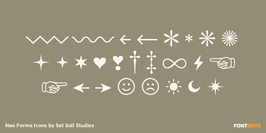Neo Forma Icons Font Poster #3