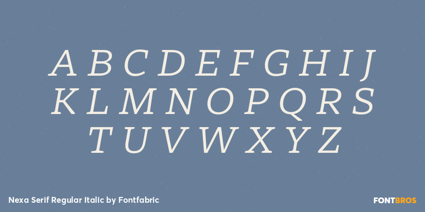 Nexa Serif Regular Italic Font Poster #2