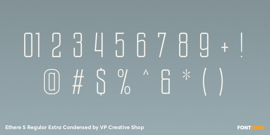 Ethere S Regular Extra Condensed Font Poster #1