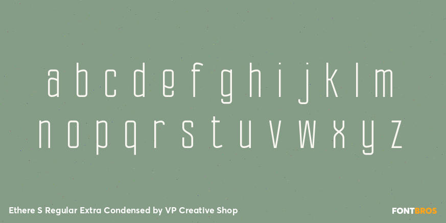 Ethere S Regular Extra Condensed Font Poster #1