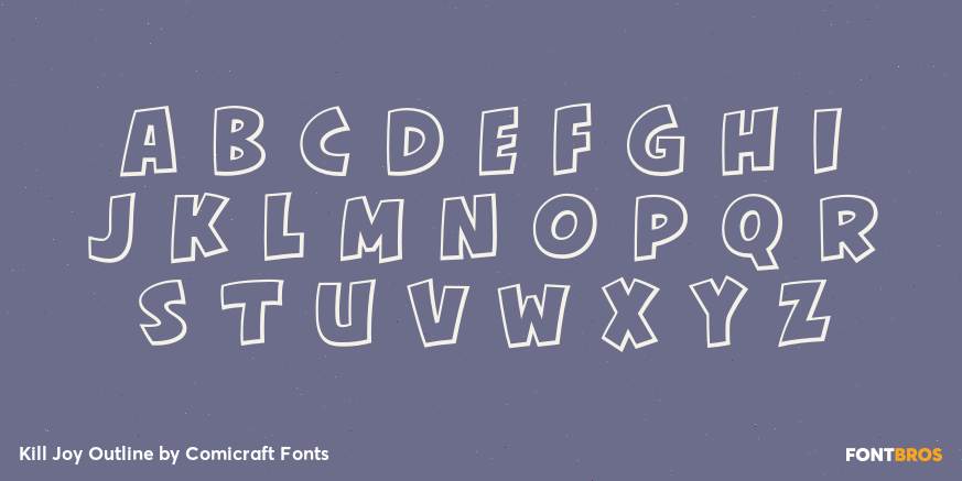 Kill Joy Outline Font Poster #2