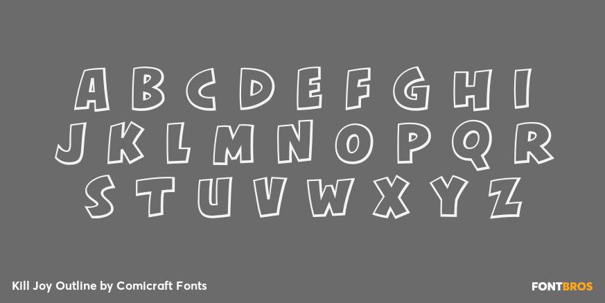 Kill Joy Outline Font Poster #3