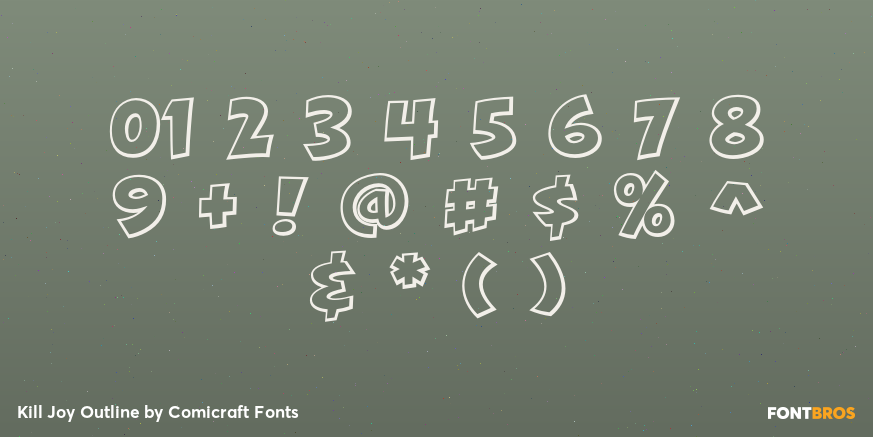 Kill Joy Outline Font Poster #4