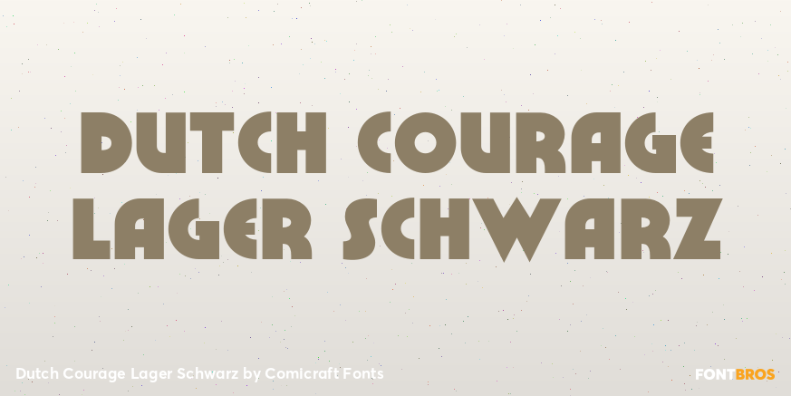 Dutch Courage Lager Schwarz Font Poster #1