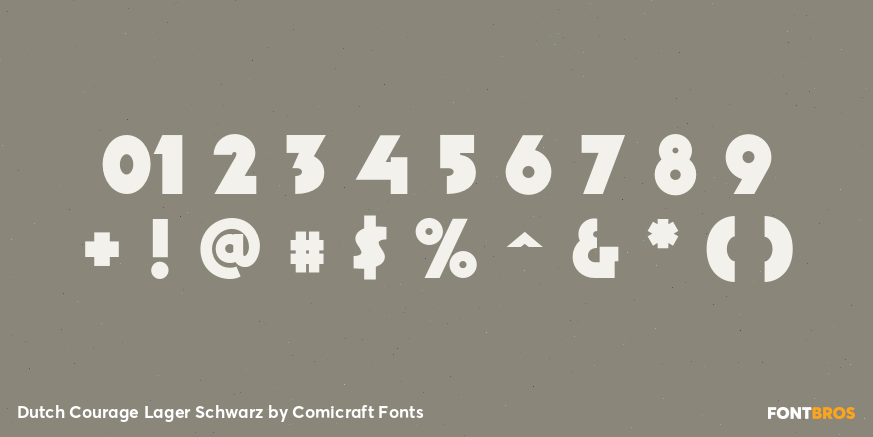 Dutch Courage Lager Schwarz Font Poster #4