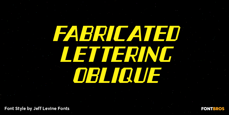 Fabricated Lettering Oblique Poster