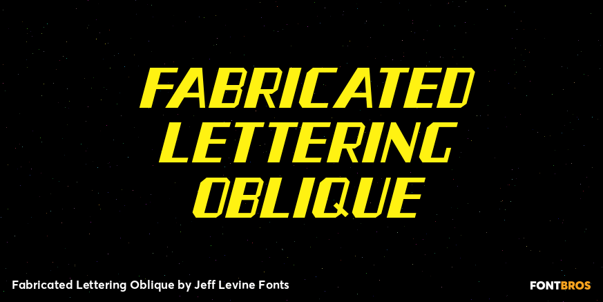 Fabricated Lettering Oblique Poster