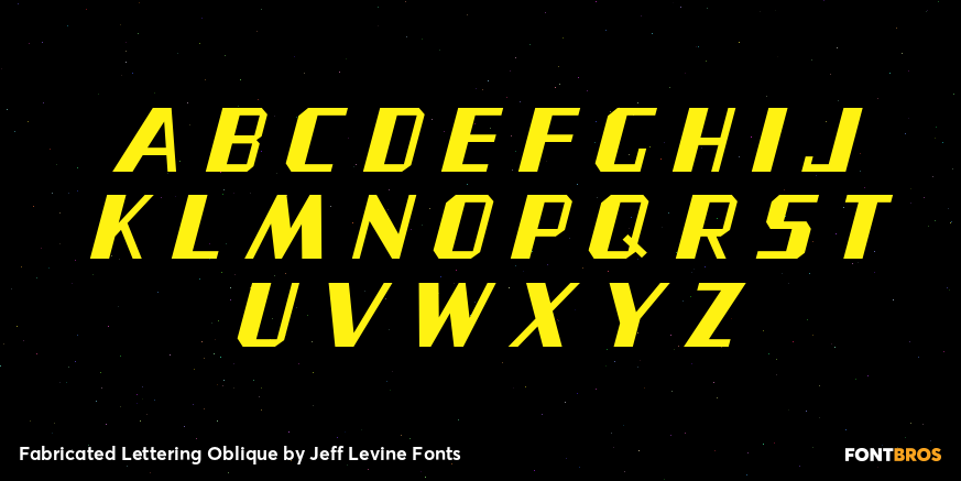 Fabricated Lettering Oblique Font Poster #3