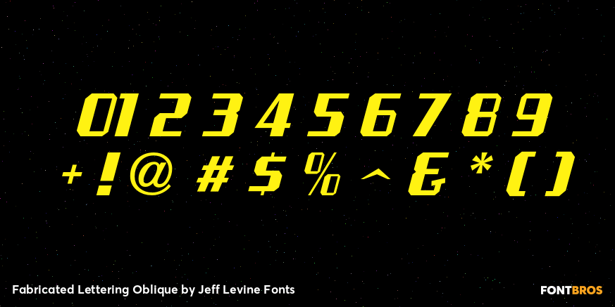 Fabricated Lettering Oblique Font Poster #4