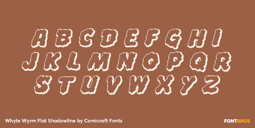 Whyte Wyrm Flat Shadowline Font Poster #3