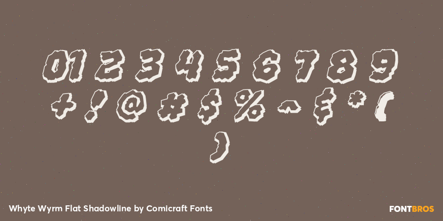Whyte Wyrm Flat Shadowline Font Poster #4
