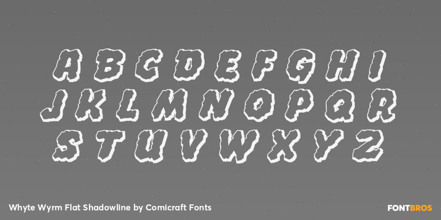 Whyte Wyrm Flat Shadowline Font Poster #2
