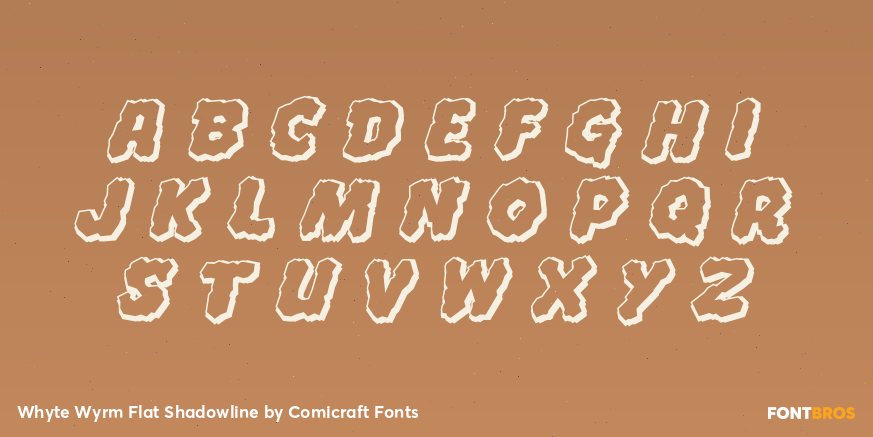 Whyte Wyrm Flat Shadowline Font Poster #3