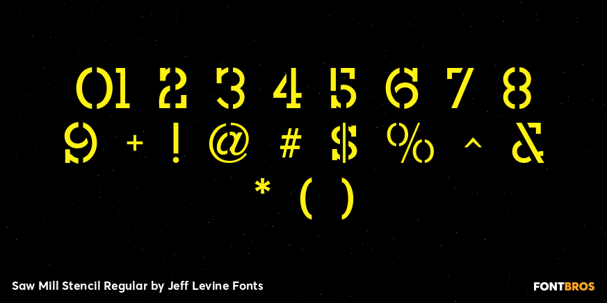 Saw Mill Stencil Regular Font Poster #4