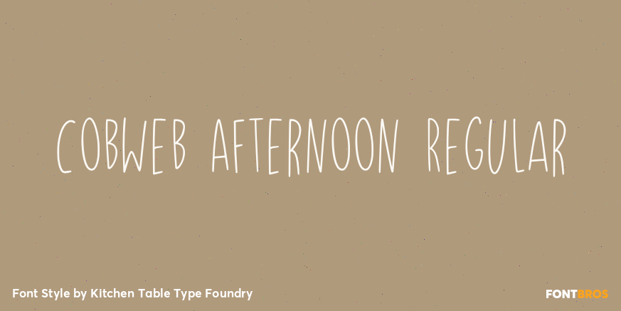 Cobweb Afternoon Regular Font Poster #1