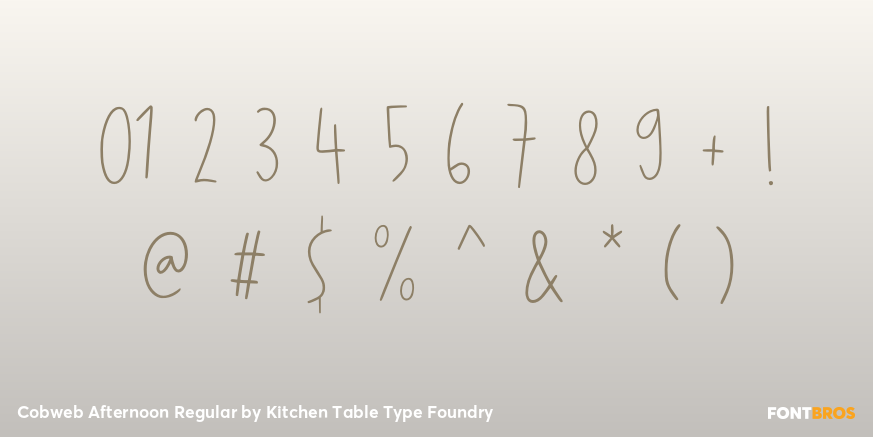 Cobweb Afternoon Regular Font Poster #4