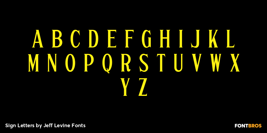 Sign Letters Font Poster #2